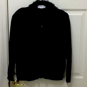Sweater Chenille Jet Black EUC XL